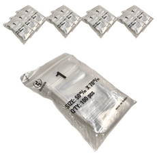 透明無紅線 PE 夾鏈袋 1號袋 50mm*70mm*0.04，100入/包，10入, 70 x 50mm, 100個裝, 10包