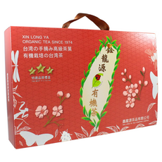 龍源茶品 鑫龍源有機茶園 7大頂級體驗茶葉禮盒，台灣有機茶葉，附提繩禮盒套組, 茶葉10g 7包, 1盒
