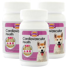 Zippets 吉沛思 複合寵物保健膠囊 犬用, 心血管保健, 三罐裝, 60顆/罐, 心血管, 3罐