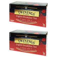 TWININGS 唐寧茶 英倫早餐茶 Set 25包, 解膩好選擇 濃郁茶香, 2g, 2盒