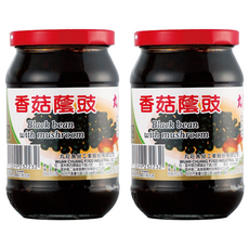 丸莊醬油 香菇蔭豉, 天然純黑豆加上香菇製成, 風味優雅甘醇, 380g, 2罐
