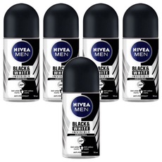 NIVEA 妮維雅 男士止汗爽身乳液 無印乾爽, 5合1, 48小時防護, 50ml, 5瓶