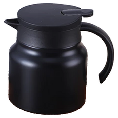 不鏽鋼保溫悶茶壺, 316不鏽鋼, 1000ML, 泡茶/咖啡, 黑色, 1L, 1個