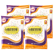 台糖 貳號砂糖，2公斤裝, 2kg, 4包