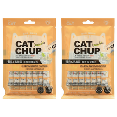CAT CHUP 喵洽普 貓咪肉泥 雞肉+乳酸菌, 不含穀物, 腸胃保健配方, 雞肉 + 乳酸菌, 98g, 2袋