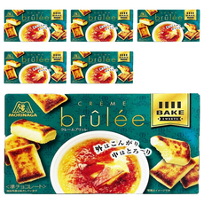 MORINAGA 森永 BAKE烤焦糖布丁, 經典法式甜點風味, 外層薄脆焦糖, 內層濃郁卡士達巧克力, 37g, 6盒