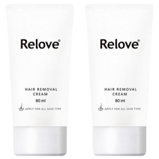 Relove 瞬淨Ku溜零毛髮霜 80ml, 含北美金縷梅萃取, 海茴香萃取, 北法紅藻萃取, 2條