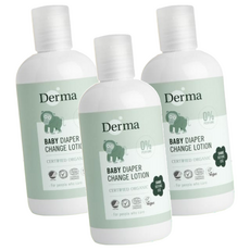 Derma 寶寶乾洗屁屁防護乳，0%香精，有機認證, 250ml, 3瓶
