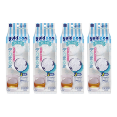 KOKUBO 小久保 yukipon 大圓冰球製冰器, 3個取, 日本製造, KK-214, 4個
