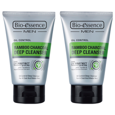 Bio essence 碧歐斯 男仕竹炭控油深層潔面霜，植物萃取，控油深層清潔, 100g, 2條