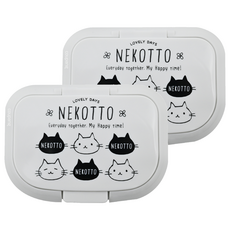 Skater 可重複使用濕紙巾蓋 WTL1AG, NEKOTTO, 2個