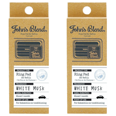 John's Blend 車用芳香劑補充包, Ring Pad, White Musk香氛, 夾型設計, 2入, 白麝香, 2盒