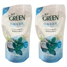 GREEN 綠的抗菌沐浴乳補充包, 百里香精油, 700ml, 2包