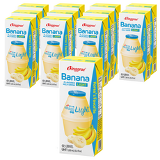 Binggrae 香蕉牛奶light，韓國人氣香蕉風味保久調味乳，清爽LIGHT版, 200ml, 12入