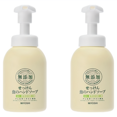 MIYOSHI 玉之肌 無添加泡沫洗手乳, 溫和潔淨, 日本原裝進口, 350ml, 2瓶
