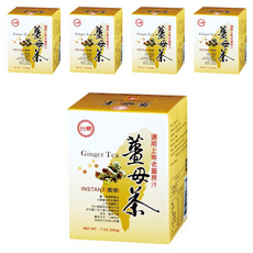 台糖 薑母茶, 選用上等老薑原汁, 即溶, 7 OZ (200g), 20g, 10包, 5盒