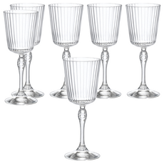 Bormioli Rocco 美式復古雕紋調酒高腳杯 6個, 250ml, 202 x 78mm