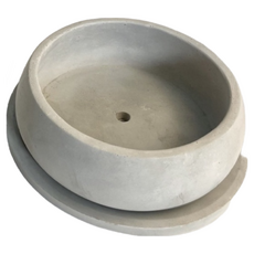 大圓缽水泥盆，外口徑15cm，內口徑13.5cm，高5.5cm, 15 x 5.5cm, 水泥白, 1個