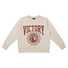 CARET 男女通用 Victory 印花毛圈布大學T, L, 淺褐色