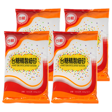 台糖 精製細砂糖，甜度高達99.7 Z，天然甘蔗蜜香，無添加, 500g, 4包