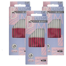 KAI 貝印 Beauty不鏽鋼修眉刀 10支, 紅色, 3盒