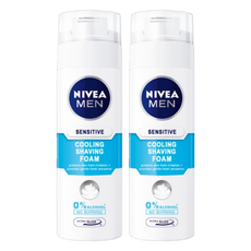 NIVEA 妮維雅 男士 極淨酷涼刮鬍泡, 敏感性肌膚適用, 200ml, 2瓶