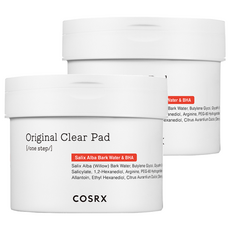 COSRX 紅色淨膚潔膚棉, 多效保濕清潔棉片，控油調理，溫和去除老廢角質, 70片, 2罐