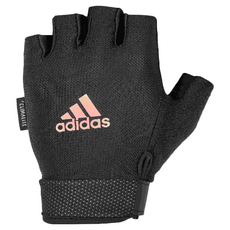 adidas 愛迪達 可調式透氣短指訓練手套, 粉色, 1雙