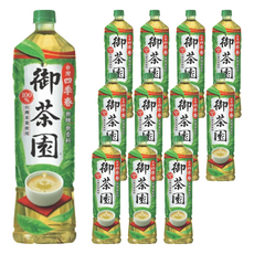 御茶園 台灣四季春 無糖, 1.25L, 12瓶