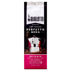 BIALeTTI 拜雷提 Perfetto Moka 研磨咖啡 巴西日曬5號, 250g, 100%阿拉比卡豆, 熱帶水果香甜, 滑順油脂, 1包