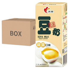 光泉雞蛋豆奶, 非基因改造黃豆, 零膽固醇, 無添加香料和防腐劑, 24入, 330ml