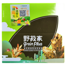 grain plus 野菽家 海苔藜麥堅果營養棒, 低卡低糖 高纖維, 210g, 1盒