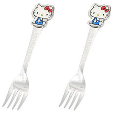 Skater 不鏽鋼叉子 14cm, 2.9 x 14cm, Hello Kitty, 2支