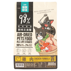 LitoMON 怪獸部落 全齡貓 98%鮮肉主食乾糧, 雞肉, 800g, 1袋