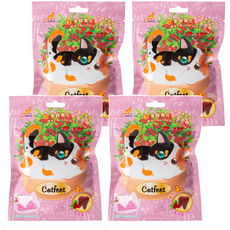 Catfeet 呼嚕愛乾淨 蔓越莓化毛潔牙餅, 雞肉風味, 60g, 雞肉, 4包
