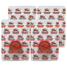 TIGER BALM 虎標 萬金油軟膏 紅, 4g, 蚊蟲叮咬, 皮膚搔癢, 暫時緩解肌肉酸痛或頭痛, 4個