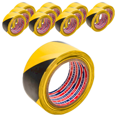 斑馬膠帶 警示膠帶, 48mm (2'')寬, 25M長, 0.18mm厚, 48mm x 25m, 黑黃色, 12個