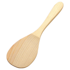 木創 KISOU 日本製 無塗裝檜木飯匙 19cm, 小尺寸, 1支