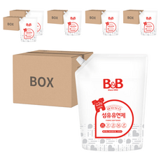 B&B 嬰兒衣物柔軟精補充包 1500ml, 1.5L, 6包