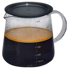 Driver MOKA 耐熱玻璃壺 600ml, 耐熱玻璃咖啡壺, 附容量刻度, P-OGS20307, 1個