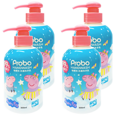 Probo 博寶兒 佩佩豬抗菌洗手乳，300ml，99%抗菌力, 4瓶