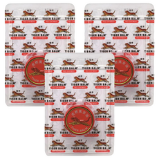 TIGER BALM 虎標 萬金油軟膏 紅, 4g, 蚊蟲叮咬, 皮膚搔癢, 暫時緩解肌肉酸痛或頭痛, 3個