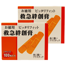 KYORIKI 共利 救急絆創膏, 1.9*7.2公分, 膚色, 100枚入, 1.9 x 7.2cm, 100枚, 2盒
