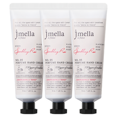 Jmella 香氛護手霜 Sparkling Rose, 黑醋栗+玫瑰+麝香, 50ml, 3條