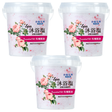 TAIYEN 台塩生技 玫瑰SPA沐浴鹽，頂級法國調香 Essential Oil 玫瑰精油, 900g, 3罐