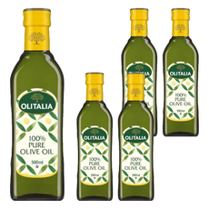 OLITALIA 奧利塔 純橄欖油，100% PURE，500毫升，原裝進口, 500ml, 5瓶