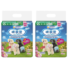 Unicharm Pet 禮貌帶 女用 SS, 超小型犬用, 腰圍20~30cm, 體重2.5~4.0kg, 38片入, SS(腰圍20~30cm 體重2.5~4kg), 38片, 2包