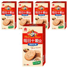 義美 每日十穀養生餅 燕麥芝麻, 171g, 5盒