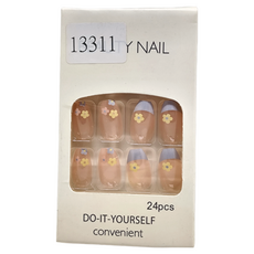 理享家 穿戴甲 立體彩繪款美甲貼片 24片 DIY, LK13311, 1盒