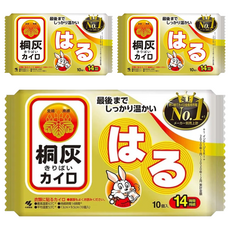 小林製藥 桐灰 小白兔貼式暖暖包，輕薄貼合，適用於腰部、肩膀，10入，14小時持續溫暖, 30片